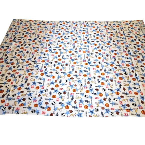 Cotton Fabric All Star Sports Balls Megaphone Joann Fabrics Football  34 x 43” - Picture 4 of 8